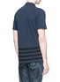 Back View - Click To Enlarge - DENHAM - 'Joey' raglan sleeve stripe polo T-shirt