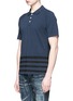 Front View - Click To Enlarge - DENHAM - 'Joey' raglan sleeve stripe polo T-shirt