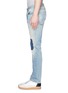 Detail View - Click To Enlarge - DENHAM - 'Razor' patchwork selvedge denim jeans