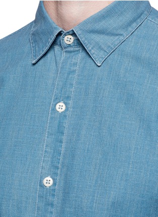 Detail View - Click To Enlarge - DENHAM - 'Aures' aged cotton chambray shirt