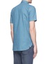 Back View - Click To Enlarge - DENHAM - 'Aures' aged cotton chambray shirt