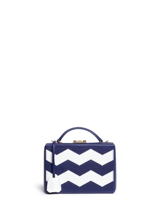 Main View - Click To Enlarge - MARK CROSS - 'Grace Box' small chevron stripe leather trunk