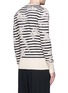 Back View - Click To Enlarge - ALEXANDER MCQUEEN - Mending jacquard stripe sweater