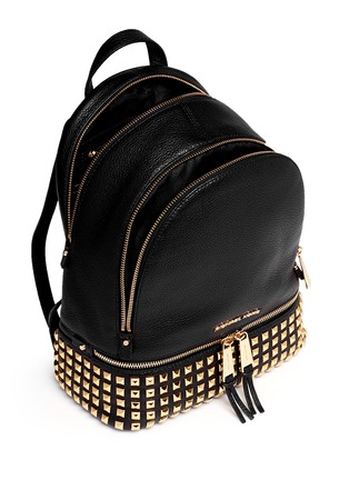 Detail View - Click To Enlarge - MICHAEL KORS - 'Rhea' stud small leather backpack