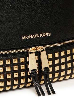 Detail View - Click To Enlarge - MICHAEL KORS - 'Rhea' stud small leather backpack