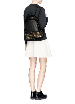 Figure View - Click To Enlarge - MICHAEL KORS - 'Rhea' stud small leather backpack