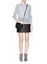Figure View - Click To Enlarge - MICHAEL KORS - 'Bedford' crossbody leather flap bag