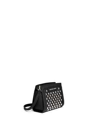 Front View - Click To Enlarge - MICHAEL KORS - 'Selma' mini stud saffiano leather messenger bag