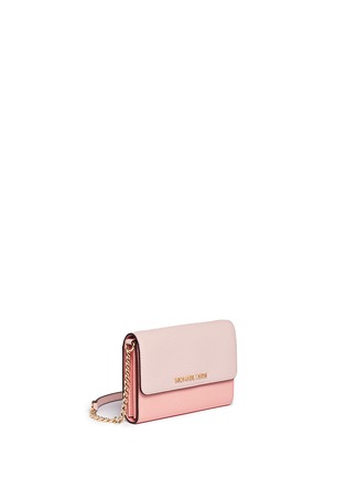 Front View - Click To Enlarge - MICHAEL KORS - 'Jet Set Travel' saffiano leather phone crossbody bag