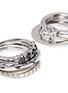 Detail View - Click To Enlarge - IOSSELLIANI - Strass pavé five ring set