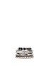 Main View - Click To Enlarge - IOSSELLIANI - Strass pavé five ring set