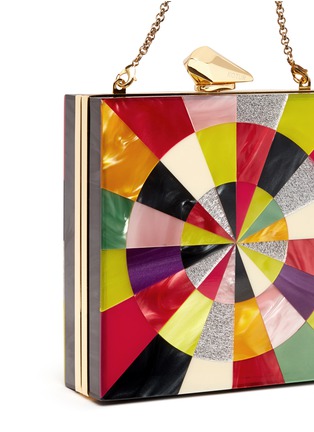 Detail View - Click To Enlarge - KOTUR - 'Fitzgerald Swirl' wheel pearlescent acrylic clutch