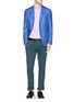 Figure View - Click To Enlarge - CANALI - Check wool-silk blazer