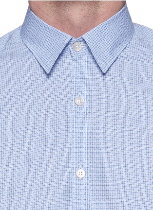 Detail View - Click To Enlarge - CANALI - Double check cotton poplin shirt