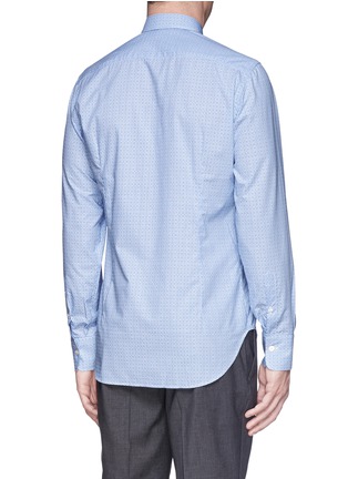 Back View - Click To Enlarge - CANALI - Double check cotton poplin shirt