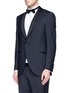 Front View - Click To Enlarge - CANALI - Satin shawl lapel tuxedo suit