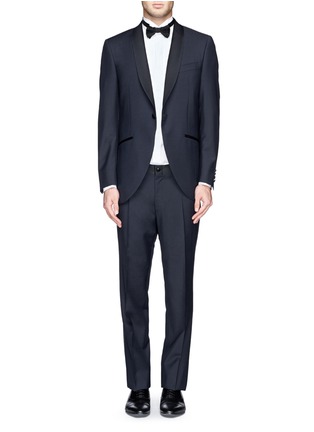 Main View - Click To Enlarge - CANALI - Satin shawl lapel tuxedo suit