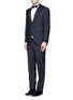 Figure View - Click To Enlarge - CANALI - Satin shawl lapel tuxedo suit