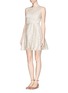 Front View - Click To Enlarge - ALICE & OLIVIA - 'Natalia' cutout back lace dress