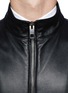Detail View - Click To Enlarge - - - Leather racer jacket