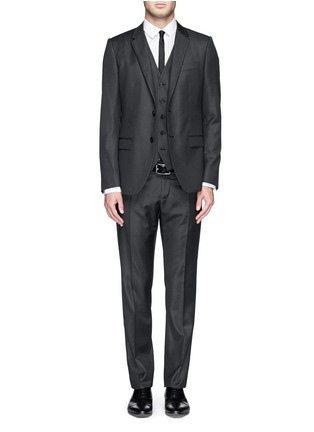 Main View - Click To Enlarge - - - Micro dot wool three-piece suit