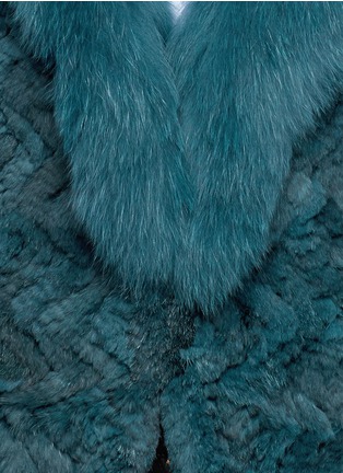 Detail View - Click To Enlarge - 72348 - 'Sophia' fox fur collar rabbit fur gilet