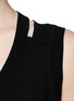 Detail View - Click To Enlarge - ALEXANDER WANG - Contrast mesh stripe milano knit sleeveless top