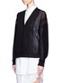 Front View - Click To Enlarge - ALEXANDER WANG - Mesh stripe cardigan