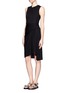 Figure View - Click To Enlarge - ALEXANDER WANG - Ruched flared dress