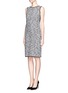Figure View - Click To Enlarge - ST. JOHN - Tweed knit sleeveless dress