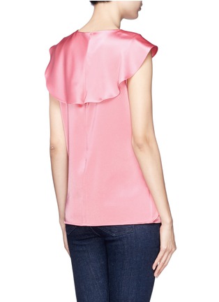 Back View - Click To Enlarge - ST. JOHN - Cape collar satin sleeveless top