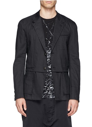 Main View - Click To Enlarge - HELMUT LANG - Ramie-blend twill blazer