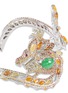 Figure View - Click To Enlarge - LORENZ BÄUMER - Diamond gemstone jade 18k gold dragon bangle