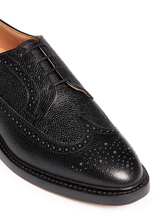 Detail View - Click To Enlarge - THOM BROWNE  - Pebble leather brogue Derbies