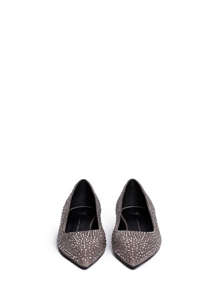 Figure View - Click To Enlarge - 73426 - 'Yvette' crystal suede skimmer flats