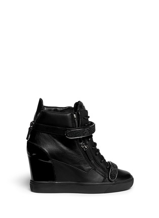 Main View - Click To Enlarge - 73426 - 'Lorenz' nappa leather wedge sneakers