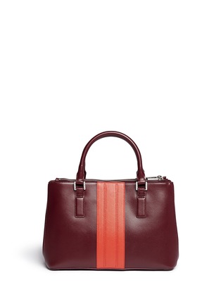 Back View - Click To Enlarge - TORY BURCH - 'Robinson' saffiano mini double zip tote