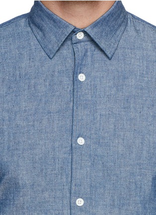 Detail View - Click To Enlarge - HARDY AMIES - Cotton chambray shirt