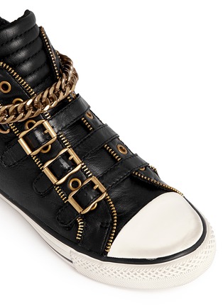 Detail View - Click To Enlarge - ASH - 'Velvet' detachable chain high top sneakers