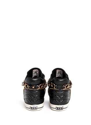 Back View - Click To Enlarge - ASH - 'Velvet' detachable chain high top sneakers