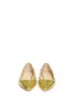 Figure View - Click To Enlarge - 73426 - Stud metallic leather flats