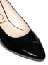 Detail View - Click To Enlarge - GUCCI - 'Elaisa' detachable pearl bow leather pumps