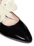  - GUCCI - 'Elaisa' detachable pearl bow leather pumps