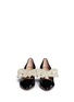 Back View - Click To Enlarge - GUCCI - 'Elaisa' detachable pearl bow leather pumps