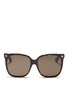 Main View - Click To Enlarge - GUCCI - GG logo tortoiseshell acetate square sunglasses