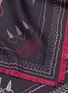 Detail View - Click To Enlarge - VALENTINO GARAVANI - 'Love Blade' print fringed silk scarf
