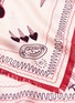 Detail View - Click To Enlarge - VALENTINO GARAVANI - 'Love Blade' print fringed silk scarf