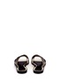 Back View - Click To Enlarge - LANVIN - Cross vamp mixed leather slide sandals