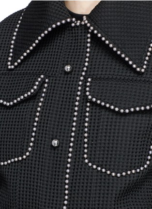 Detail View - Click To Enlarge - JINNNN - Beaded waffle effect natte jacket