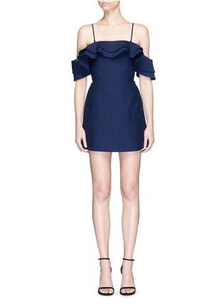 Main View - Click To Enlarge - C/MEO COLLECTIVE - 'First Impression' ruffle off-shoulder dress